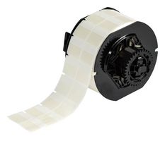 BRADY B33-116-417 Label, Thermal Transfer Printable, 25.4 mm, 25.4 mm, Vinyl, Clear, White