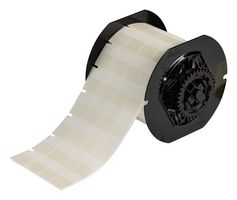 BRADY B33-56-417 Label, Thermal Transfer Printable, 23.79 mm, 19.05 mm, Vinyl, Clear, White