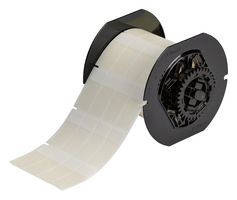 BRADY B33-73-417 Label, Thermal Transfer Printable, 44.45 mm, 19.05 mm, Vinyl, Clear, White
