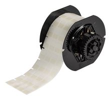 BRADY B33-80-417 Label, Thermal Transfer Printable, 19.05 mm, 12.7 mm, Vinyl, Clear, White