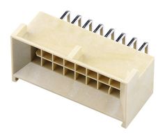 MOLEX 219637-2114 Pin Header, Wire-to-Board, 2.5 mm, 2 Rows, 14 Contacts, Through Hole Right Angle
