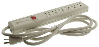 LEGRAND WIREMOLD P6 Cable de Extensión, Interruptor de Encendido con Iluminación, 6 Tomacorrientes, NEMA 5-15R, 15 A