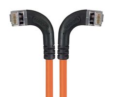L-COM TRD815SRA8OR-30 Cable Ethernet, Cat 5e, RJ45 90° Macho a RJ45 90° Macho, FTP (par trenzado laminado), Naranja