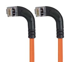 L-COM TRD815SRA9OR-30 Cable Ethernet, Cat 5e, RJ45 90° Macho a RJ45 90° Macho, FTP (par trenzado laminado), Naranja
