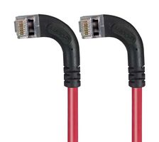 L-COM TRD815SRA9RD-30 Cable Ethernet, Cat 5e, RJ45 90° Macho a RJ45 90° Macho, FTP (par trenzado laminado), Rojo, 9.1 m