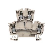 WEIDMULLER 1023400000 Bloque de Terminal c/Montaje en Riel DIN, 4 Posiciones, 26 AWG, 12 AWG, 2.5 mm², Tornillo, 10 A