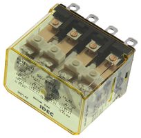 IDEC RH4B-UAC120V Power Relay, 4PDT, 120 VAC, 10 A, RH Series, Socket, Non Latching