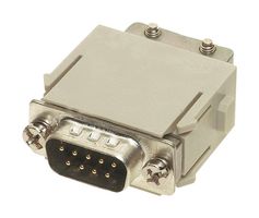 HARTING 09140093001 D Sub Connector, 9 Contacts, Plug, Crimp, DE, Han-Modular Series, Zinc Body
