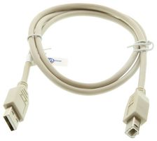 MULTICOMP PRO 10676 USB Cable, USB Type A Plug, USB Type B Plug, 900 mm, 3 ft, USB 2.0, Beige