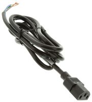 VOLEX 17518 10 B1 Cable de Alimentación, 18 AWG, IEC 60320 C13 a Extremo Libre, 2 m, 10 A, 125 VAC, Negro
