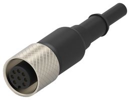 TE CONNECTIVITY SLC-FC20-M12-8P Sensor Cable, M12 Receptacle, Free End, 8 Positions, 20 m, 65.6 ft, SLC Series