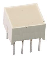 BROADCOM HLMP-2755 LED Bar Graph Array, Yellow, 20 mA, 2.1 V, 38 mcd, 4 LEDs, 8.89mm x 8.89mm