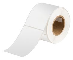 BRADY THT-25-423-1 Marcador de Cable, Thermal Transfer, Blank (No Legend), 152.4mm x 101.6mm, PET (Polyester), White