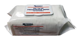 MG CHEMICALS 8241-140 Toallita, Presaturada, Pulpa de Madera Spulace, IPA 70/30, 7" x 8", Electrónica, 140 Toallitas/Paq