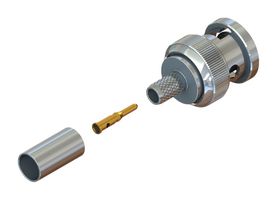 CAL TEST ELECTRONICS DEL-CT4506 Conector Coaxial / RF, BNC Coaxial, Macho Recto, Crimpado, 50 ohm, RG58, Latón