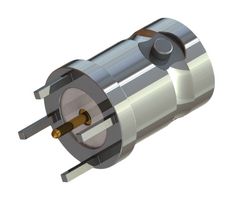 CAL TEST ELECTRONICS DEL-CT4510 Conector Coaxial / RF, BNC Coaxial, Jack Recto, Taladro Pasante Vertical, 50 ohm, Latón
