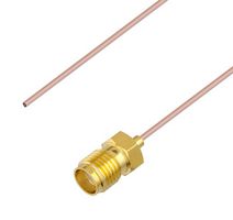 FAIRVIEW MICROWAVE FMCA1182-9 TEST PROBE PIGTAIL SMA FEMALE TO STRAIGHT CUT LEAD CABLE .034 COAX IN 9 INCH
