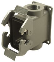 HARTING 09300100232 Heavy Duty Connector, Single Side Entry PG21, Base, Panel Mount, Aluminum Body, 2 Lever, 10B
