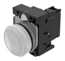 EAO 45-1T00.10N6.000.100 LED Panel Mount Indicator, White, 24 V, IP66, IP67, IP69K