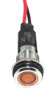 MALLORY SONALERT FL1M-12FW-1-Y2V Indicador de Montaje en Panel LED, Amarillo, 2 V, 12 mm, 20 mA, 1.5 cd, IP65