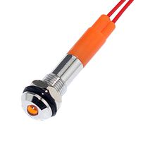 MALLORY SONALERT FL1M-6SW-1-Y12V Indicador de Montaje en Panel LED, Amarillo, 12 V, 6 mm, 20 mA, 1.5 cd, IP65