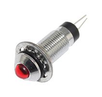 MALLORY SONALERT FL1M-8SJ-3-R110V Indicador de Montaje en Panel LED, Rojo, 110 V, 8 mm, 20 mA, 1.5 cd, IP65