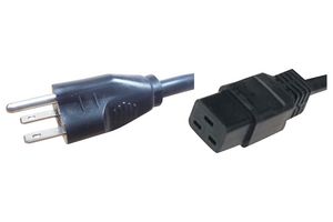 MEGA ELECTRONICS 458-01 Cable de Alimentación, 2.5 m, 15 A, 250 V, Negro
