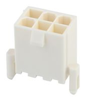 MOLEX 172447-0706 Cabezal de Pin, Natural, Cable-a-Tarjeta, 4.2 mm, 2 Líneas, 6 Contactos, Recto Agujero Pasante