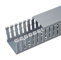 PANDUIT F1X4LG6 Raceway Duct, Narrow Slot Base, 4.1 " (H) x 1.26 " (W) x 6 ft (L), Grey, PVC, Panduct Type F