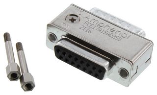 AMPHENOL COMMUNICATIONS SOLUTIONS FCE17-A15AD-250 Adaptador para Conector D Sub, 1000pF, Plug, 15 Posiciones, Receptacle, 15 Posiciones