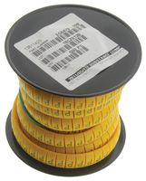 TE CONNECTIVITY - RAYCHEM 13611425 Wire Marker, K Type, Pre Printed, P, Black, Yellow, 5.8mm x 12.56mm, 10 mm