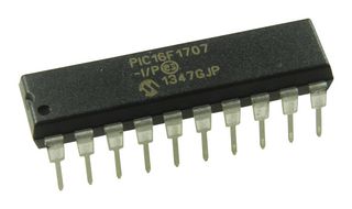MICROCHIP PIC16F1707-I/P 8 Bit MCU, Flash, PIC16 Family PIC16F170x Series Microcontrollers, PIC16, 32 MHz, 3.75 KB, 20 Pins