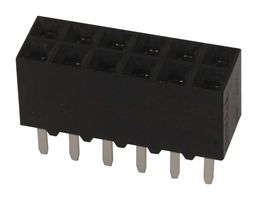 AMP - TE CONNECTIVITY 5-534236-6 PCB Receptacle, Board-to-Board, 2.54 mm, 2 Rows, 12 Contacts, Through Hole Mount