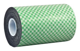 3M 12X12-6-4056B Cinta, Adhesivo Acrílico, Espuma Doble Cara, Cuadrado, Black, 63 mil (1.6 mm)