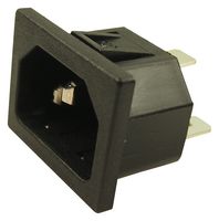 CLIFF ELECTRONIC COMPONENTS CL19192RB IEC Power Connector, IEC C13 Socket, 10 A, 250 VAC, Quick Connect, Snap-In, Flange Mount