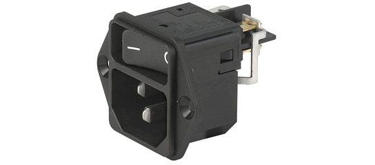 DC11 IEC Appliance Inlet C14 or C18 with Line Switch 1- or 2-pole