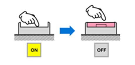 Operation of a momentary pushbutton