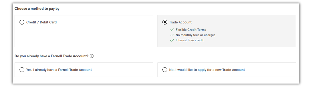 order information page