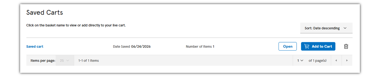 saving basket
