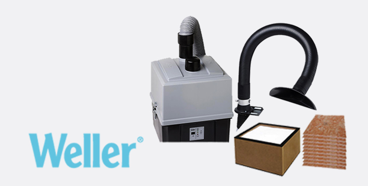 Extractores de distintos tipos de humo Weller