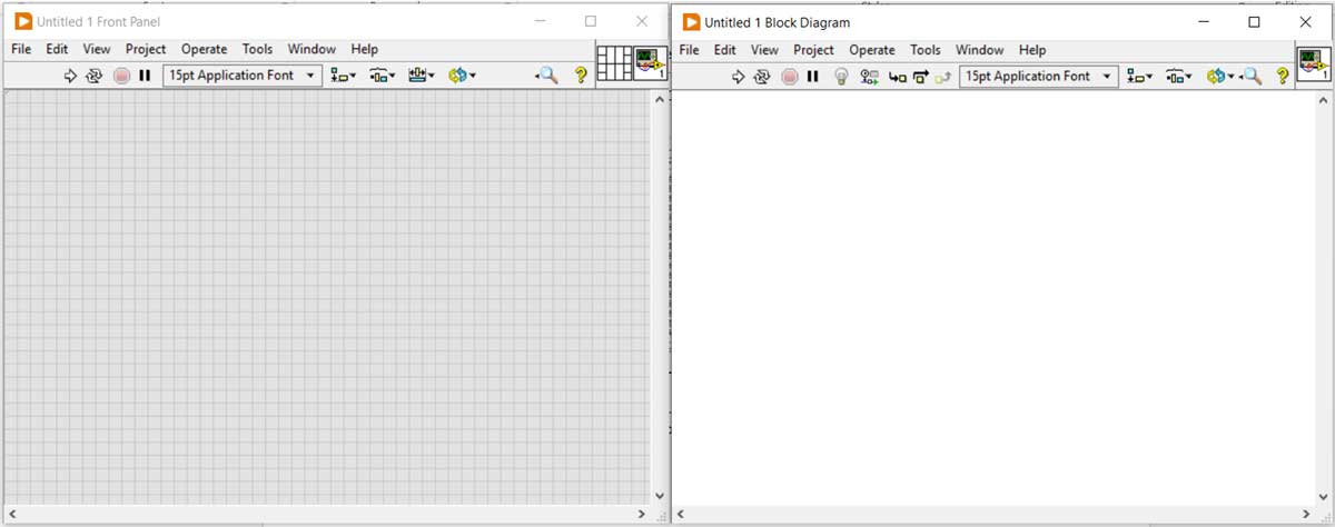 Blank LabVIEW window